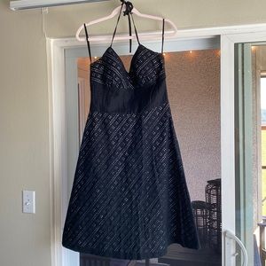 WHBM Black Halter Dress
